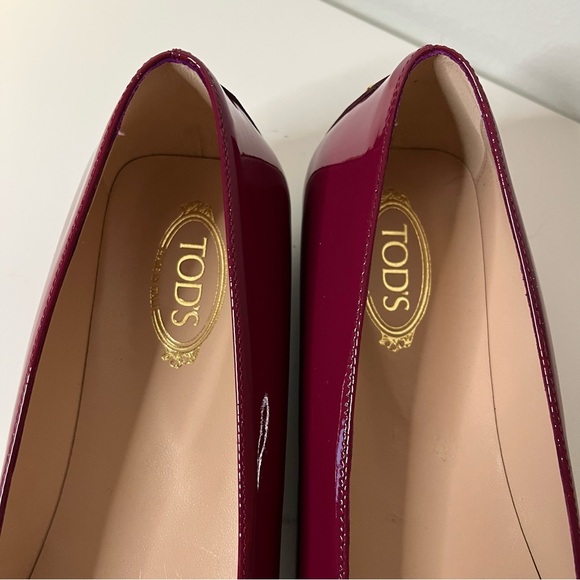 Tod's Red Patent Leather Ballet Flats size 10.5 - Picture 16 of 16